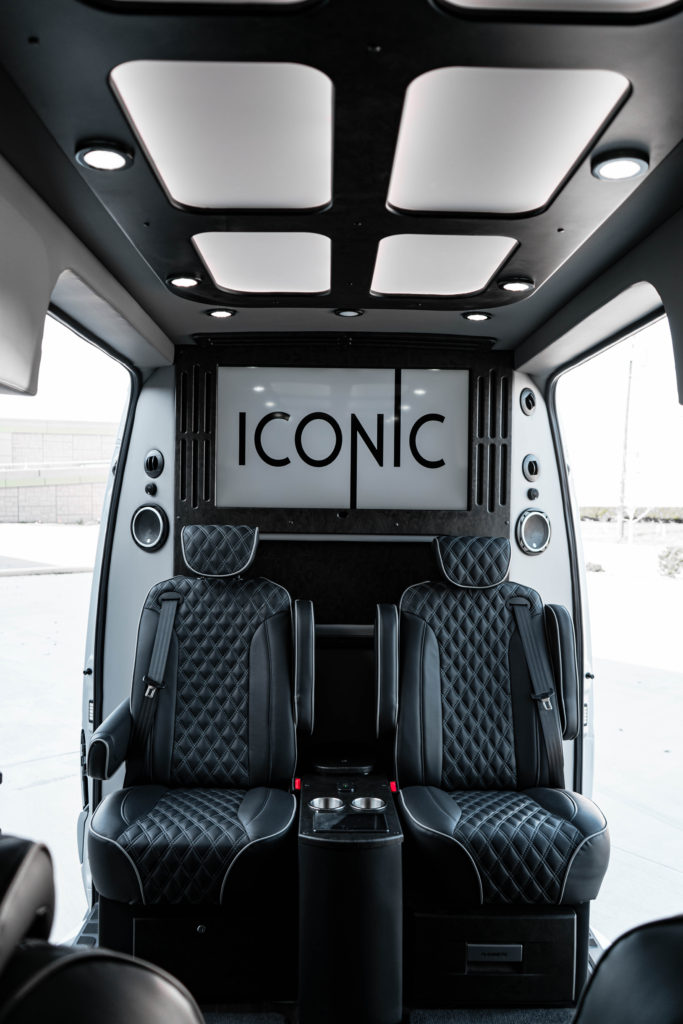 Custom Luxury Sprinter Van - Interior View - Double Sliding Doors - Iconic Sprinters - Dallas, TX