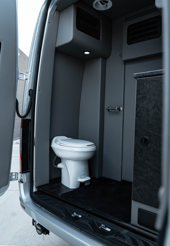custom sprinter van with bathroom